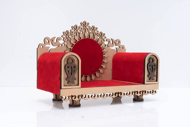 Kingmart Craft MDF Wooden Temple Beautiful Plywood Mandir Pooja Handicraft Design Engineered Wood Home Temple