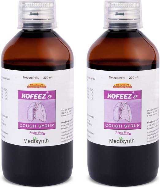 MEDISYNTH Kofeez Sugar free Cough Syrup|Homeopathic Remedy for all types of Cough|200ml X2 Syrup