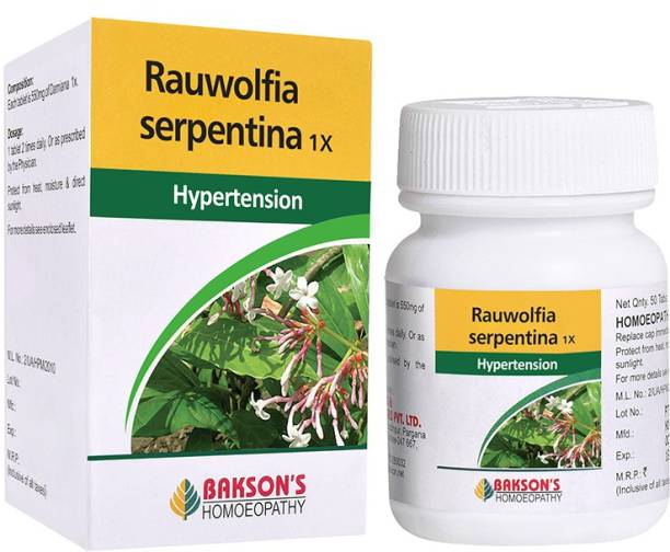 Bakson's Homoeopathy Rauvolfia Serpentina 1X Tablets