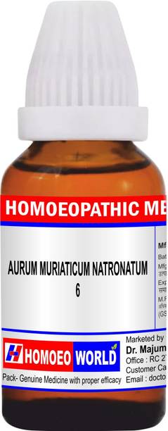 DR. MAJUMDER HOMOEO WORLD AURUM MURIATICUM NATRONATUM 6 Dilution