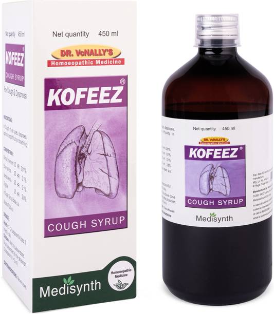 MEDISYNTH Kofeez Cough Syrup|Homeopathic Remedy for all types of Cough|450ml X1 Syrup