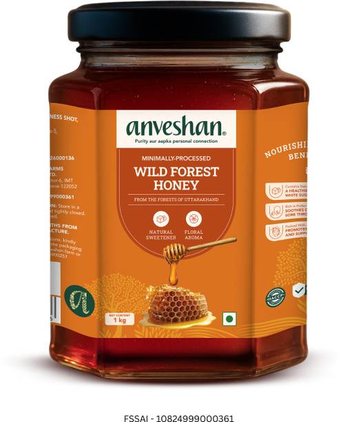 अन्वेषण Wild Forest Honey | Minimally Processed | NMR Tested | Immunity Booster