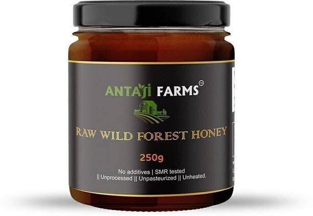 ANTAJI FARMS Unpasteurized SMR tested Raw Wild Forest Honey(Pack of1,250gm)
