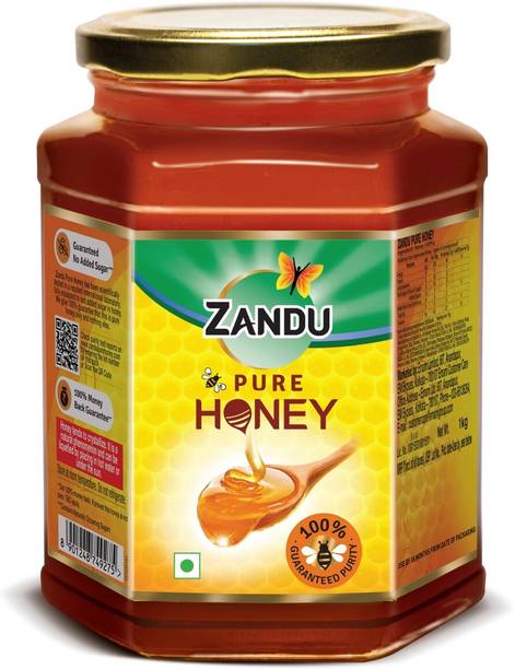 ZANDU Pure Honey, 100% Purity, No Added Sugar