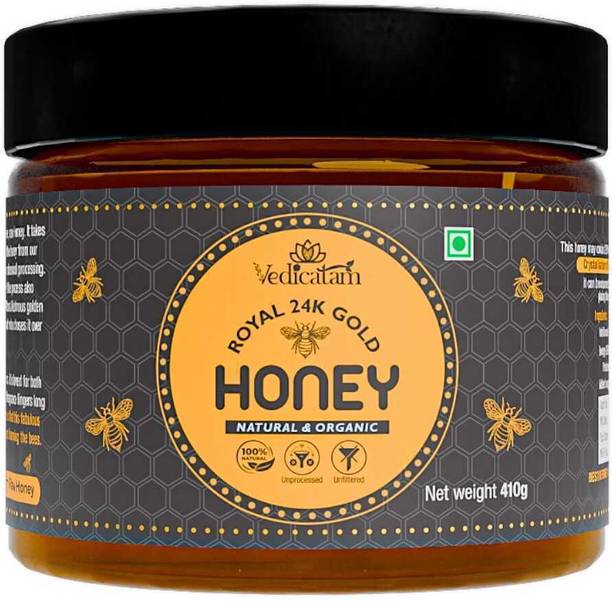 Vedicatam Royal 24K Gold Raw Honey |Pure and organic|No Chemical No added Sugar|Lab tested