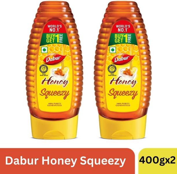 Dabur Honey Squeezy:100% Pure World's No.1 Brand with No Sugar Adulteration
