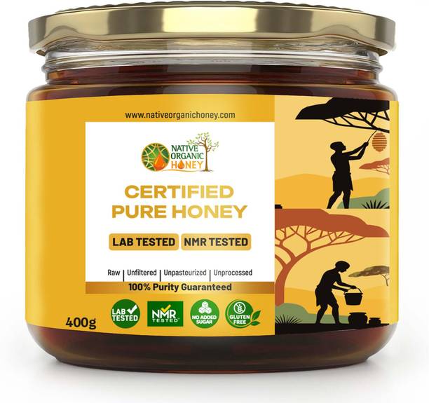 NATIVE ORGANIC HONEY Certified Pure Raw Unfiltered Honey | LAB Tested | NMR Tested