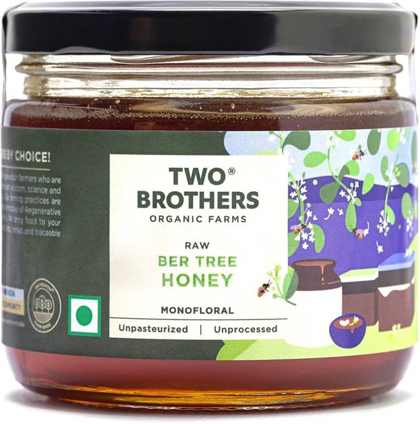 Two Brothers Organic Farms Indian Berry Honey, Raw Mono-Floral Unfiltered