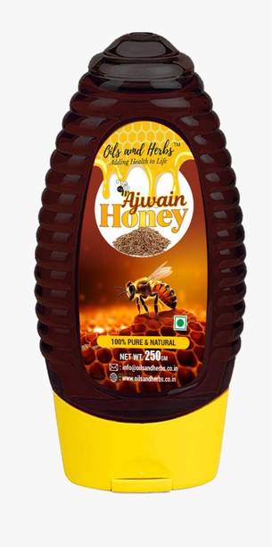 Oils and Herbs Pure Ajwain Honey 250 g | Natural Honey for Digestion & Immunity