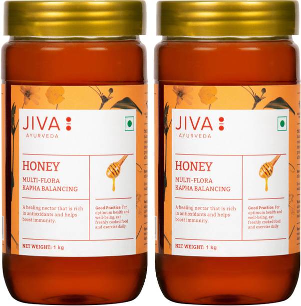 जीवा Honey - Rich In Antioxidants & Boosts Immunity - 1 kg - Pack of 2
