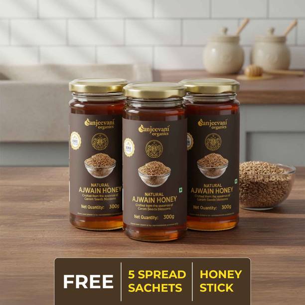 Sanjeevani organics Pure Natural NMR Tested Ajwain Honey 300g