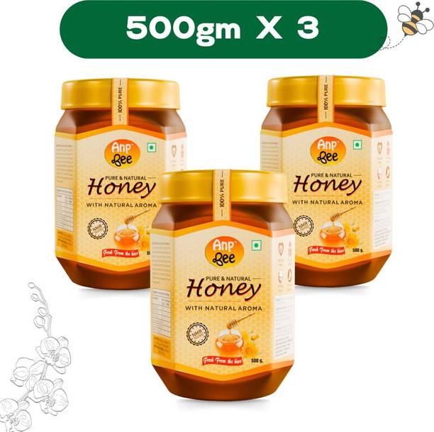 ANP BEE ,Raw Unpasteurized 100% Pure Natural Honey 500g Pack I NMR Tested Honey