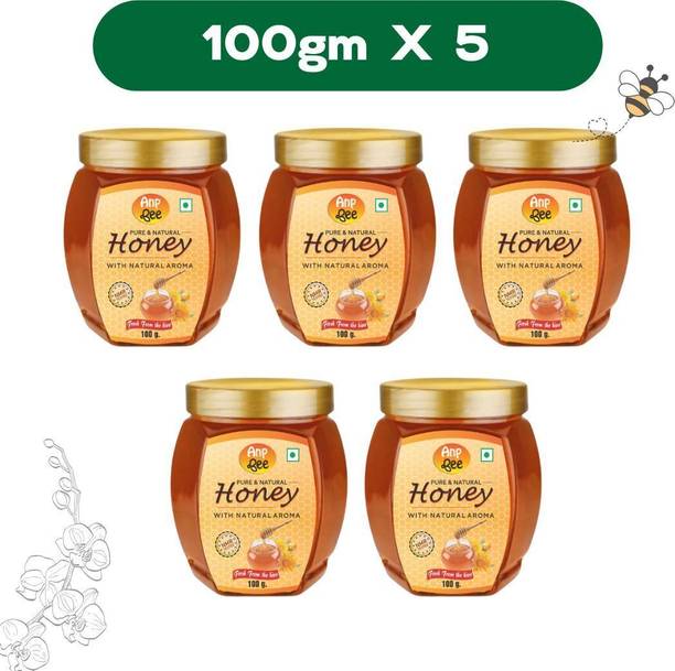 ANP BEE Raw Natural Honey Unfiltered & Unprocessed NMR Tested Pure Multiflora Honey 100g