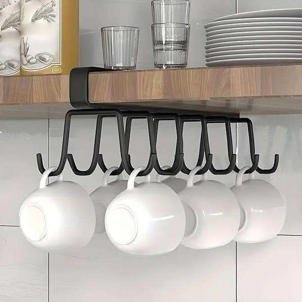 STEFFAN Double-Row 12 Hooks for Kitchen Storage Rack Cupboard Hanging Hook 1 Pack of 1