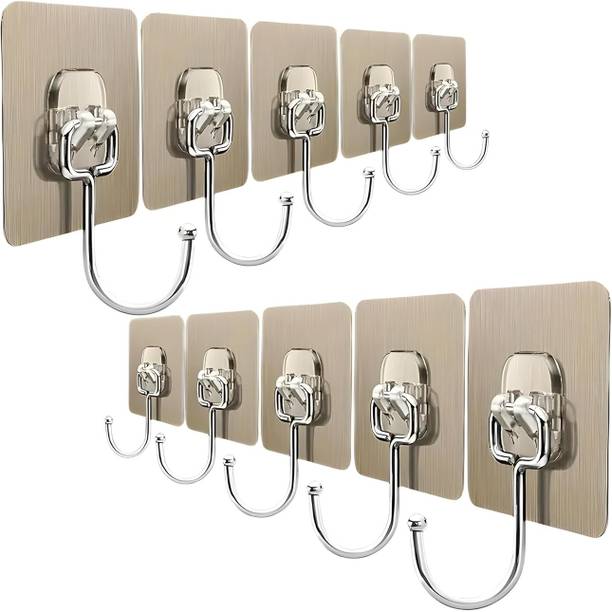 Bkc 10 Pcs Large Adhesive Hooks For Wall Heavy Duty Hook 10