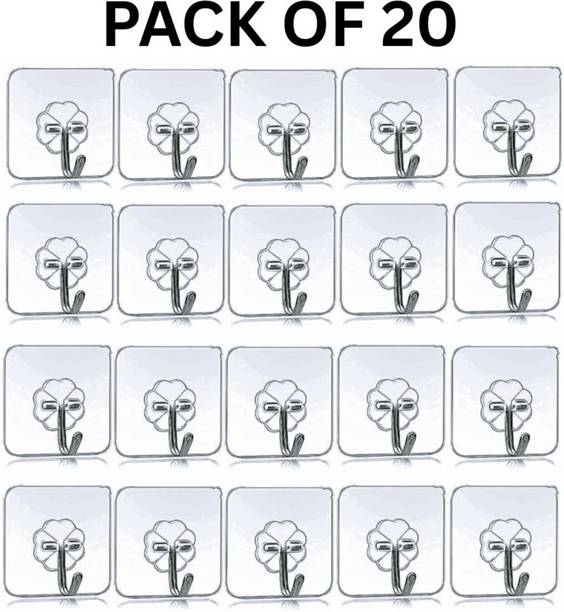 Depoff Strong Adhesive Hook Wall Door Sticky Hanger Holder for Kitchen And Bathr