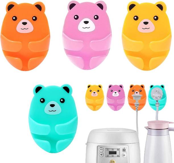 Aider Cute Bears Wall Hooks 4 Different Colors Hooks Hanging Adhesive Hook...