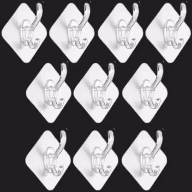 StayWay Self Adhesive Sticker Hanger Plastic Wall Hanging Hook Without Drilling Hook 10