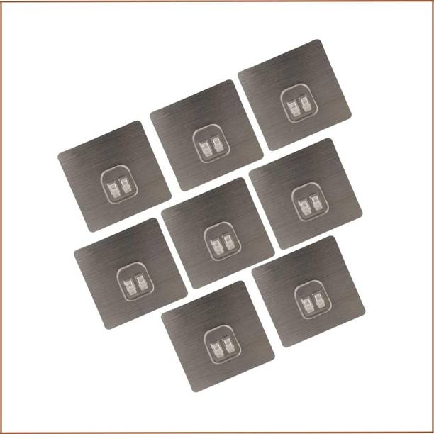 WAIT2SHOP Self Adhesive Sticker Wall Hook Hanging Bathroom Self Corner Shelves Heavy Duty Hook 8