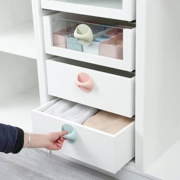 TWYN Self Adhesive Drawer Handle Cabinet Cupboard Handle Pack of 4 Plastic Cabinet/Drawer Handle