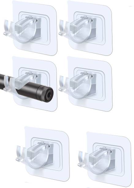 QXORE White Curtain Rods Metal
