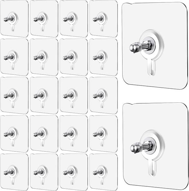 Fourfox Punch Free Screws Nails without Drilling for Frames, Kitchen and Bathroom Hook Hook 20