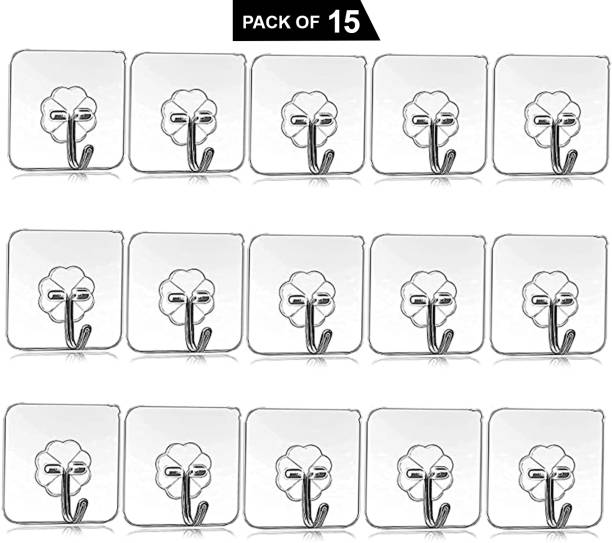 DALUCI Set of 15 Wall Hooks for Hanging Strong (Pack of 15) Hook 15