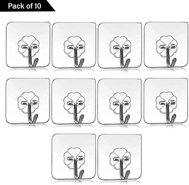 DALUCI Set of 10 Wall Hooks for Hanging Strong (Pack of 10) Hook 10