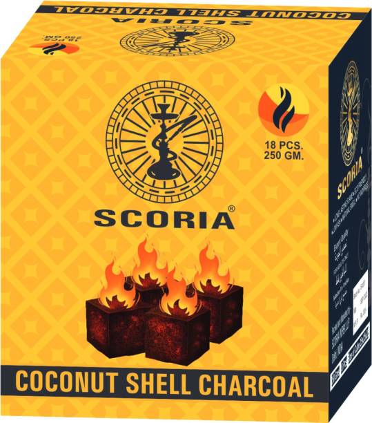 SCORIA Premium Quality Hookah Coconut Coal 250gm Hookah Charcoals