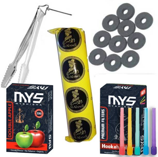 MYSHISHA Accessories 5 Mouthpiece Tips & MYS Double Apple Hookah Flavor