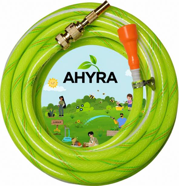 AHYRA 32.50 FEET With Water Sprayer For Garden, Car Wash, Floor Clean, Pet Bath, Pipe With Water Sprayer For Garden, Car Wash, Floor Clean, Pet Bath, Pipe Hose Pipe