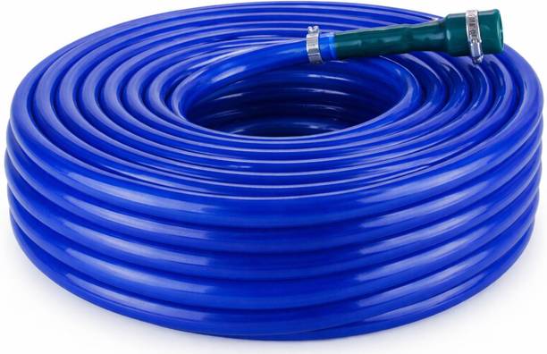 RAMA PIPE 3/4 iinch (20 mm) 10 Meter (32 FEET) Heavy Duty comes with adoptor and clips durable,lightweight for cleaning and washing Hose Pipe