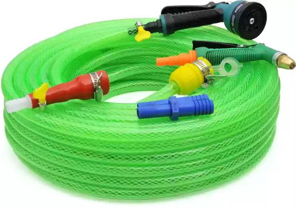 MAK 30 Meters Heavy Duty 3 Layered Braided Water (Size : 1/2 inch-12mm ) with 8 in 1 Mode Sprayer Nozzle, Garden,Floor Clean Hose Pipe Hose Pipe