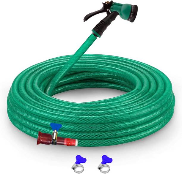 Cinagro 0.5 inch with 8-mode Spray Tap Adapter & 3 Clamps Hose Pipe