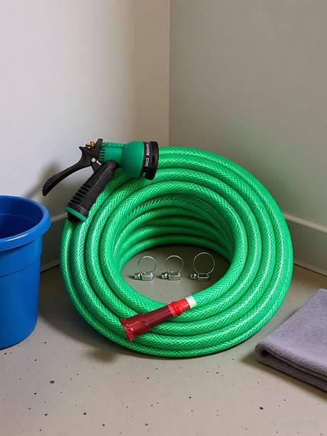 AHYRA AY-15 Hose Pipe with spray gun, tap connectors and clamps AH-15 MTR Hose Pipe