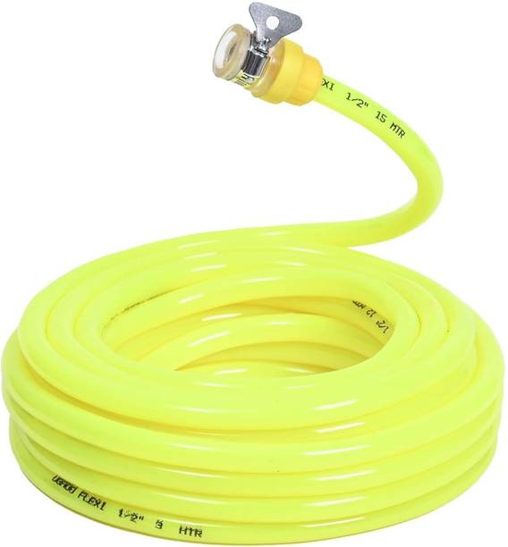 UGAOO Flexi Water Hose PVC Pipe with Leak-Proof Tap Adaptor (10 m) Heavy Duty Pipe for Garden, Home and Car Washing Hose Pipe