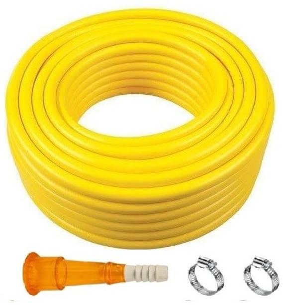 RAMANAR 50 feet(15 mtr),0.5 inch garden pipe water hose durable with connector clamps with clip and connector, durable Hose Pipe