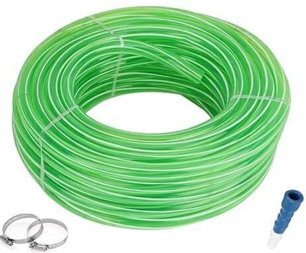RAMA PIPE 30 meter (100 feet), ¾ inch zebra pipe light weight water hose durable with connector and clamps water gardening cleaning out door indoor use Hose Pipe