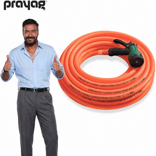 Prayag 15 Meter 0.5 Inch Water Hose Pipe with Water Spr...