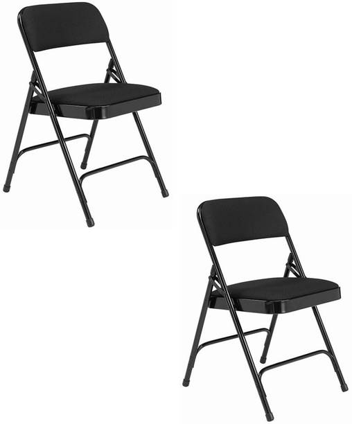 MAESTRO Set of 2 Folding Leatherette chair with Foot Rest for Home Kitchen/Restaurant Hospital Food Stool
