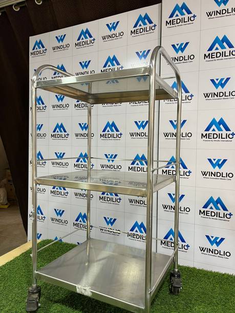 Medilio Plus Stainless Steel Instrument Trolley