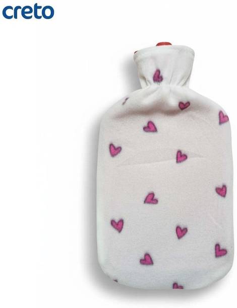 CRETO Leak Proof Heating Pad with Cover- Non Electric 2 L Hot Water Bag