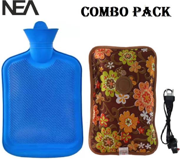 Nea Hot Water Bag with rubber for Pain Relief(PACK OF 2) Multicolors ELECTRIC 2 L Hot Water Bag