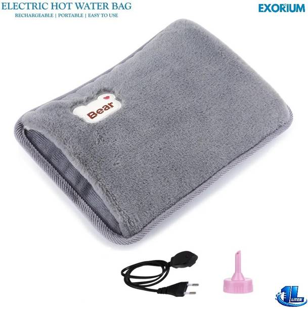 EXORIUM Electric Hot Water Bag for Periods joint back stomach pain relief Warm Bag Electrical 1000 ml Hot Water Bag