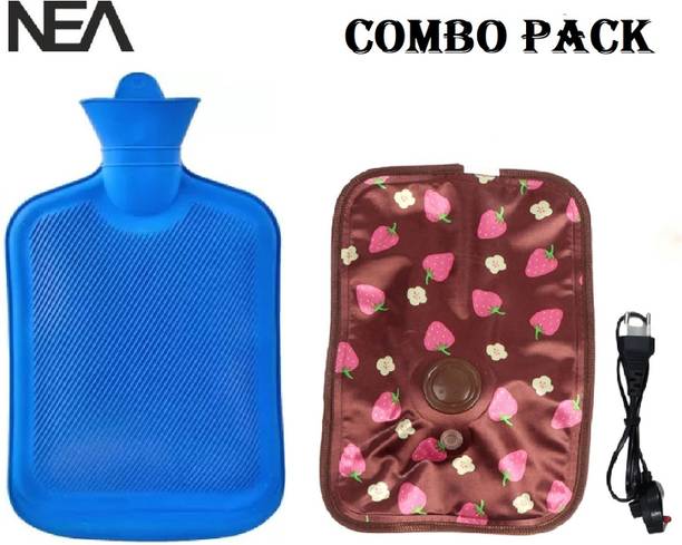 Nea Hot Water Bag with rubber for Pain Relief(PACK OF 2) Multicolors ELECTRIC 2 L Hot Water Bag