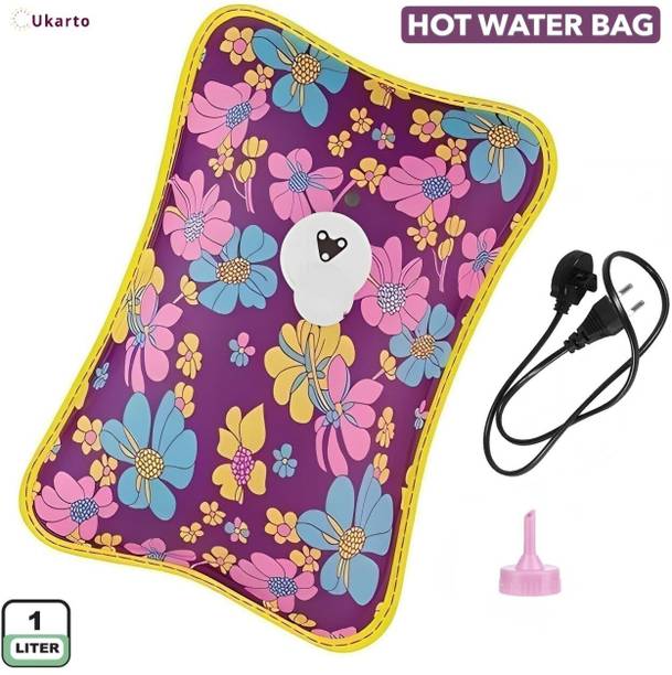 Ukarto Electric Hot Water Bag For Periods Cramp Joints Back Pain Relief Warm Bag Electrical 1000 ml Hot Water Bag