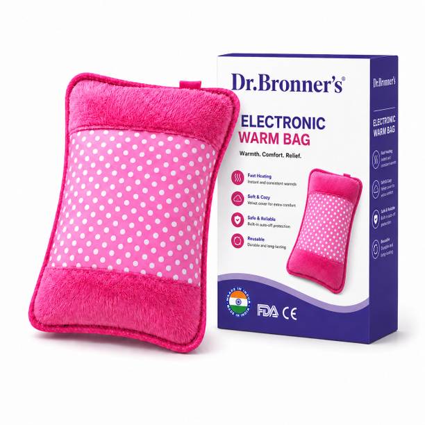 Dr.Bronner's Electric Hot Water Bag Heating Pad for Pain Relief Periods Pink Electric 1000 ml Hot Water Bag
