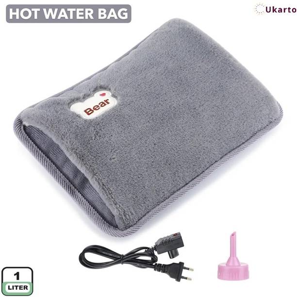 Ukarto Electric Hot Water Bag For Joints Periods Cramp Back Pain Relief Warm Bag Electrical 1000 ml Hot Water Bag