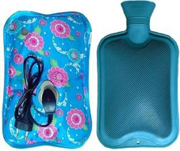 JAIN STAR Electric Charging Hot Water Pad/Bag/Pillow for Pain Relief with Gel for Massage, Heating Pad-Heat Pouch Hot Water Bottle Bag (PACK OF 2) Multicolours Pain relief bag 1000 ml Hot Water Bag(Multi color) ELECTRIC 2 L Hot Water Bag
