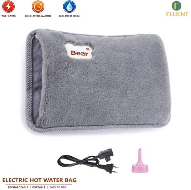 Fluent Electric Hot Water Bag for Periods joint back stomach pain relief Warm Bag Electrical 1 L Hot Water Bag
